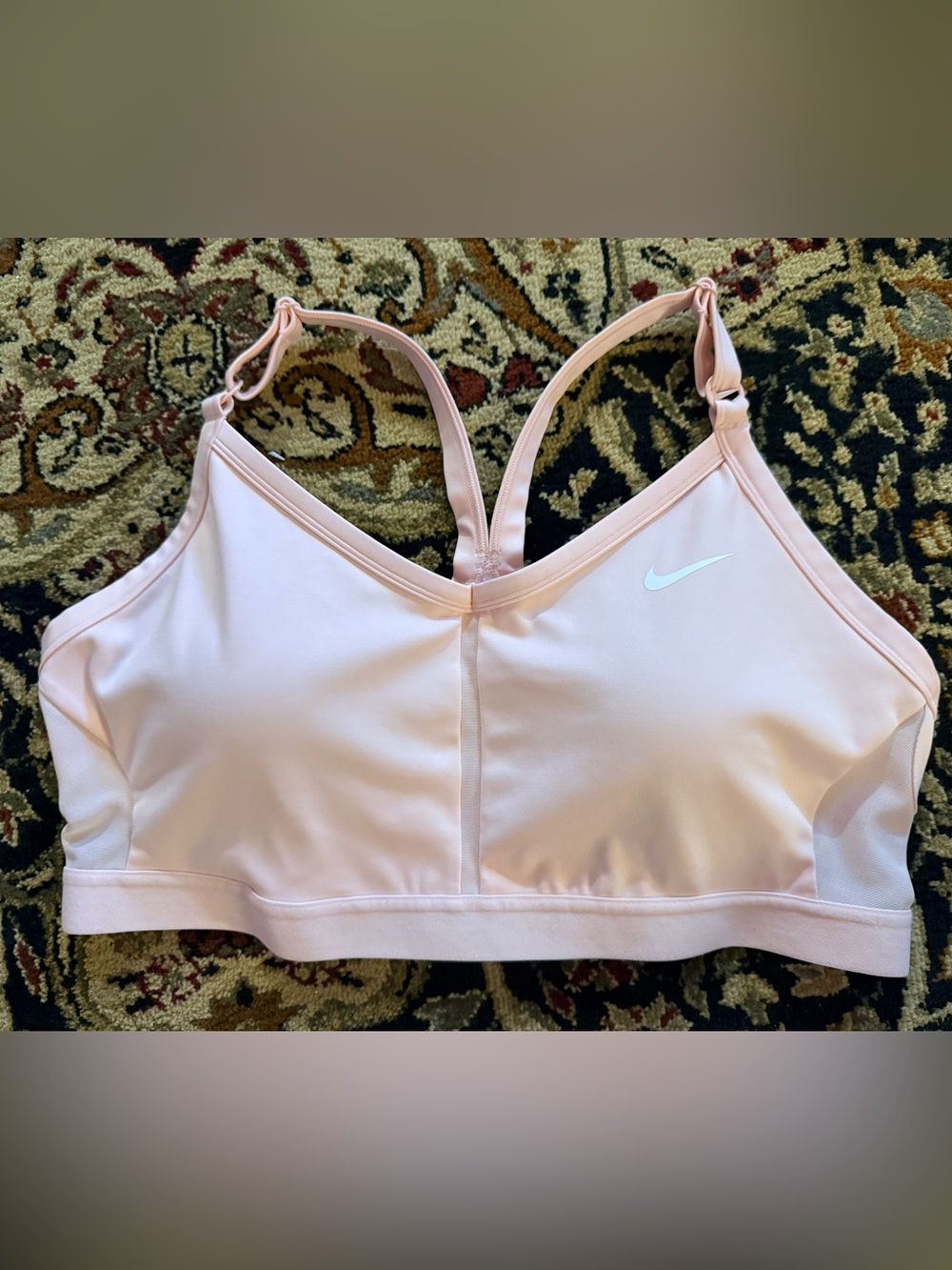 1x Women’s Nike Pink V-Neck Sports Bralette with Swoosh